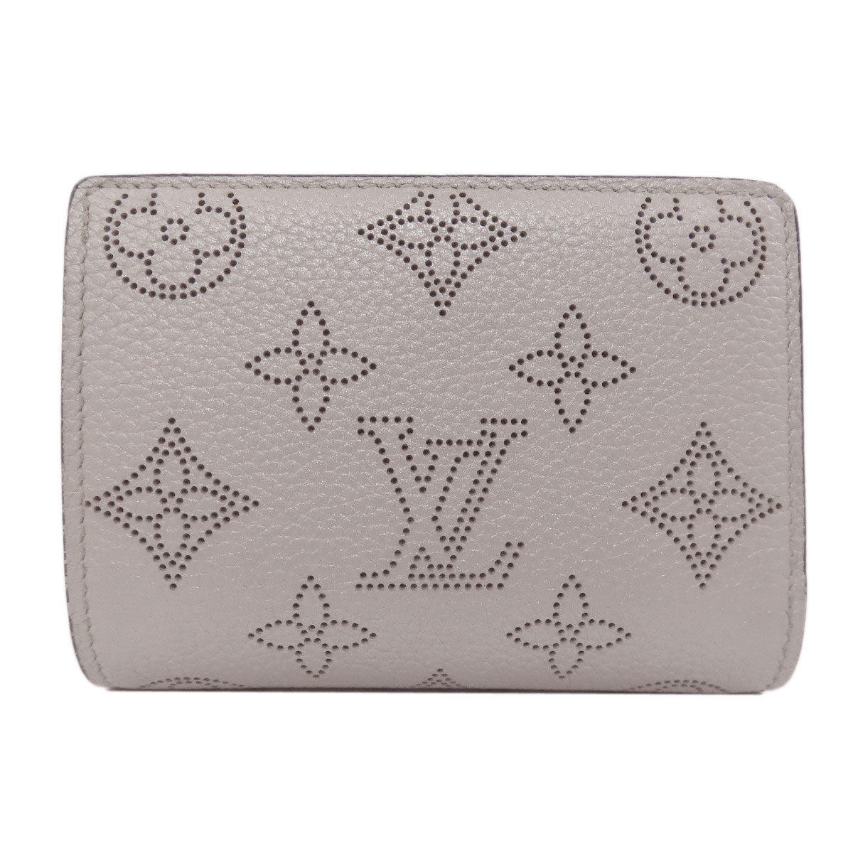 LOUIS VUITTON Bifold Wallet M80903 Monogram Mahina gray Portefeuille Clare Women Used Authentic