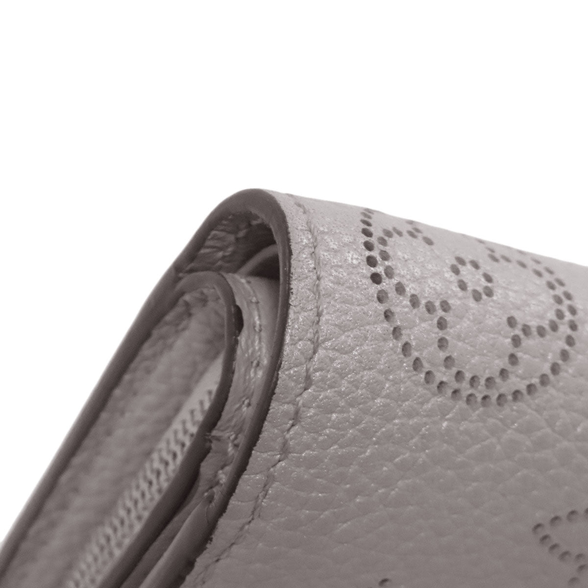 LOUIS VUITTON Bifold Wallet M80903 Monogram Mahina gray Portefeuille Clare Women Used Authentic