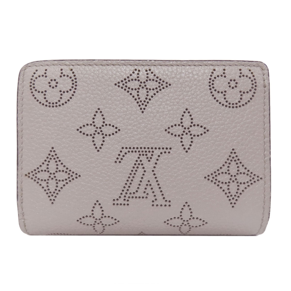 LOUIS VUITTON Bifold Wallet M80903 Monogram Mahina gray Portefeuille Clare Women Used Authentic