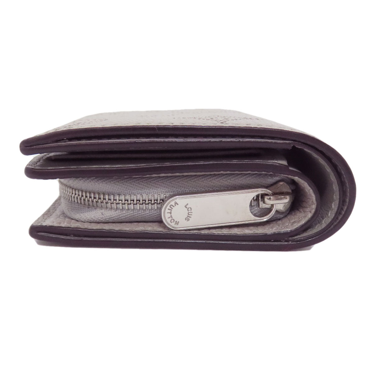 LOUIS VUITTON Bifold Wallet M80903 Monogram Mahina gray Portefeuille Clare Women Used Authentic