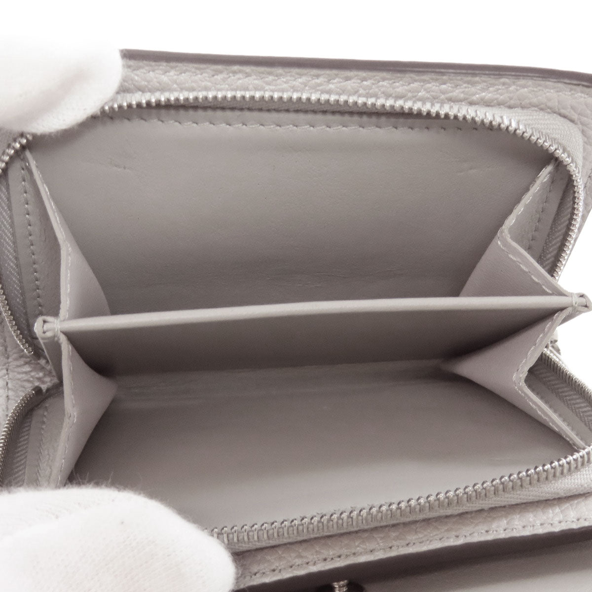 LOUIS VUITTON Bifold Wallet M80903 Monogram Mahina gray Portefeuille Clare Women Used Authentic