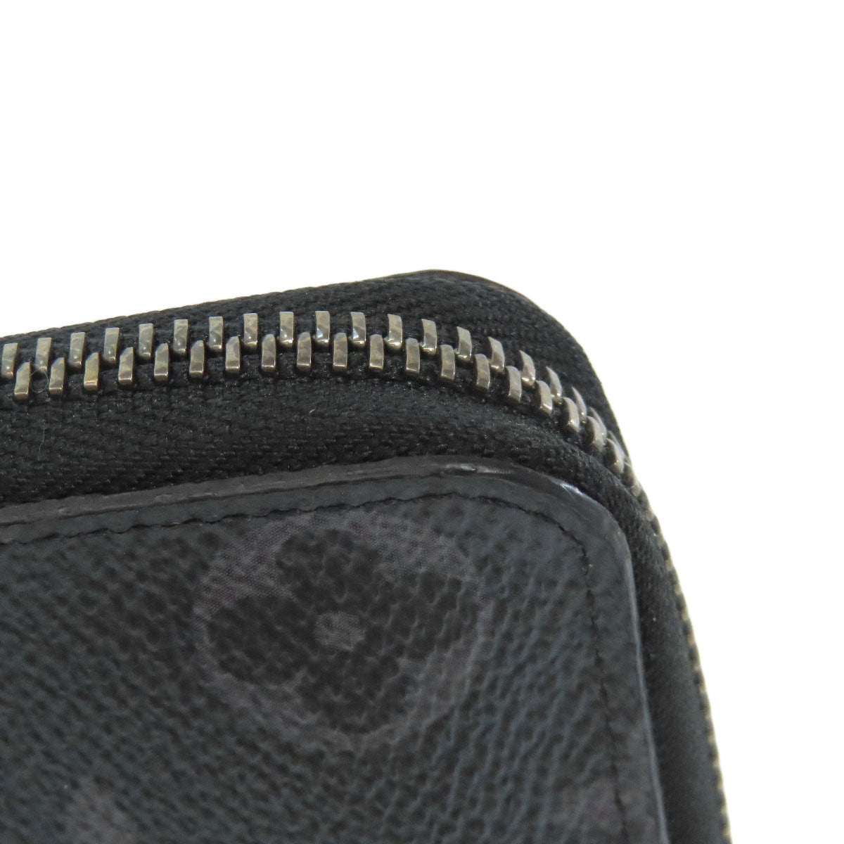 LOUIS VUITTON Long Wallet Purse M62295 Monogram Eclipse black Zippy wallet Vertical mens Used Authentic