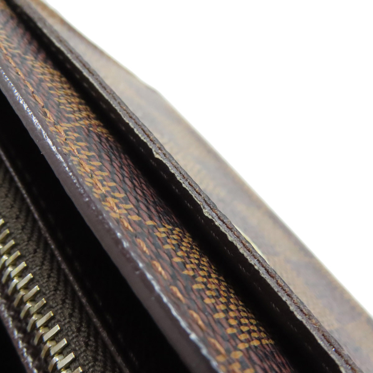 LOUIS VUITTON Bifold Wallet N63067 Damier canvas Brown Portefeuille Alexandra Women Used Authentic