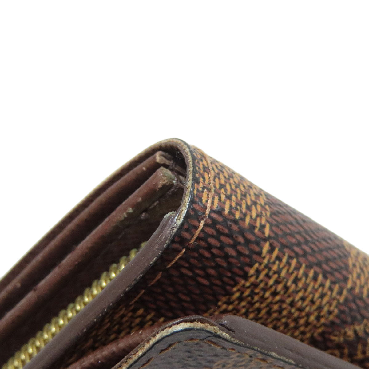 LOUIS VUITTON Bifold Wallet N61736 Damier canvas Brown Portefeuille Tresol