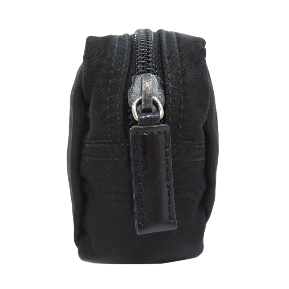 PRADA Accessory pouch Nylon black logoMetal Women Used Authentic