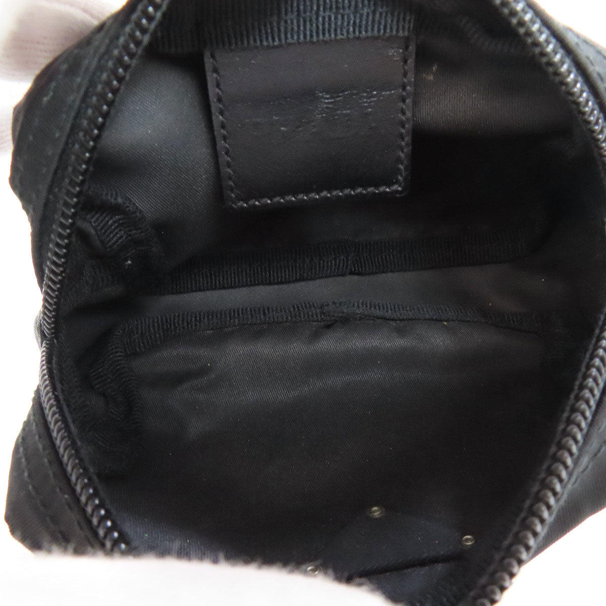PRADA Accessory pouch Nylon black logoMetal Women Used Authentic