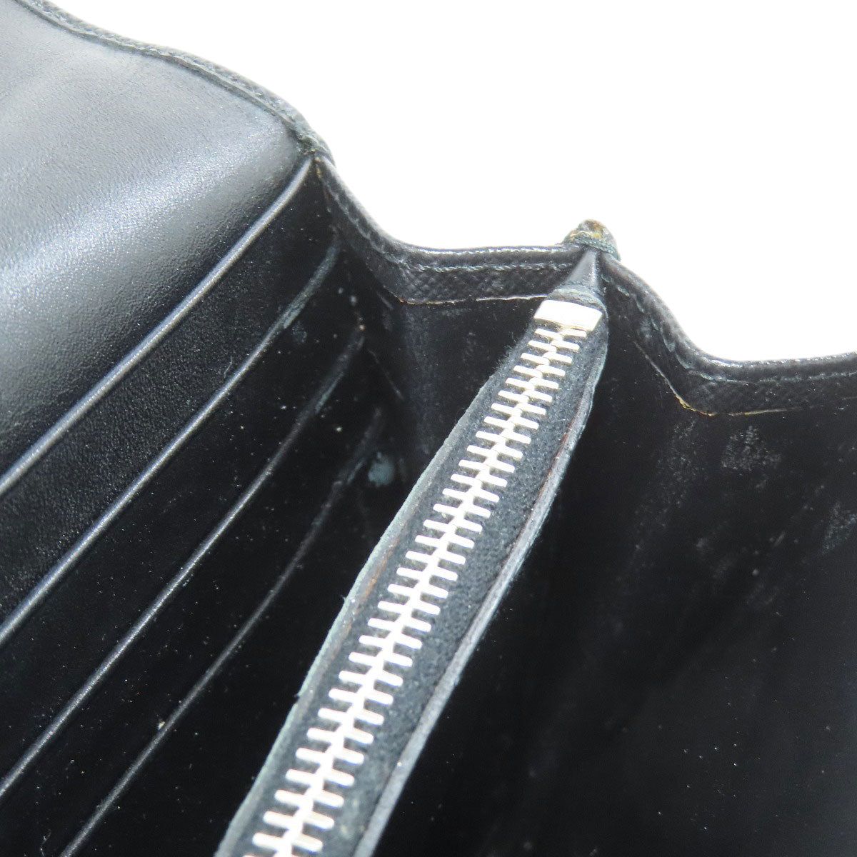 PRADA Long Wallet Purse 1M1037 Safiano black logo Women Used Authentic