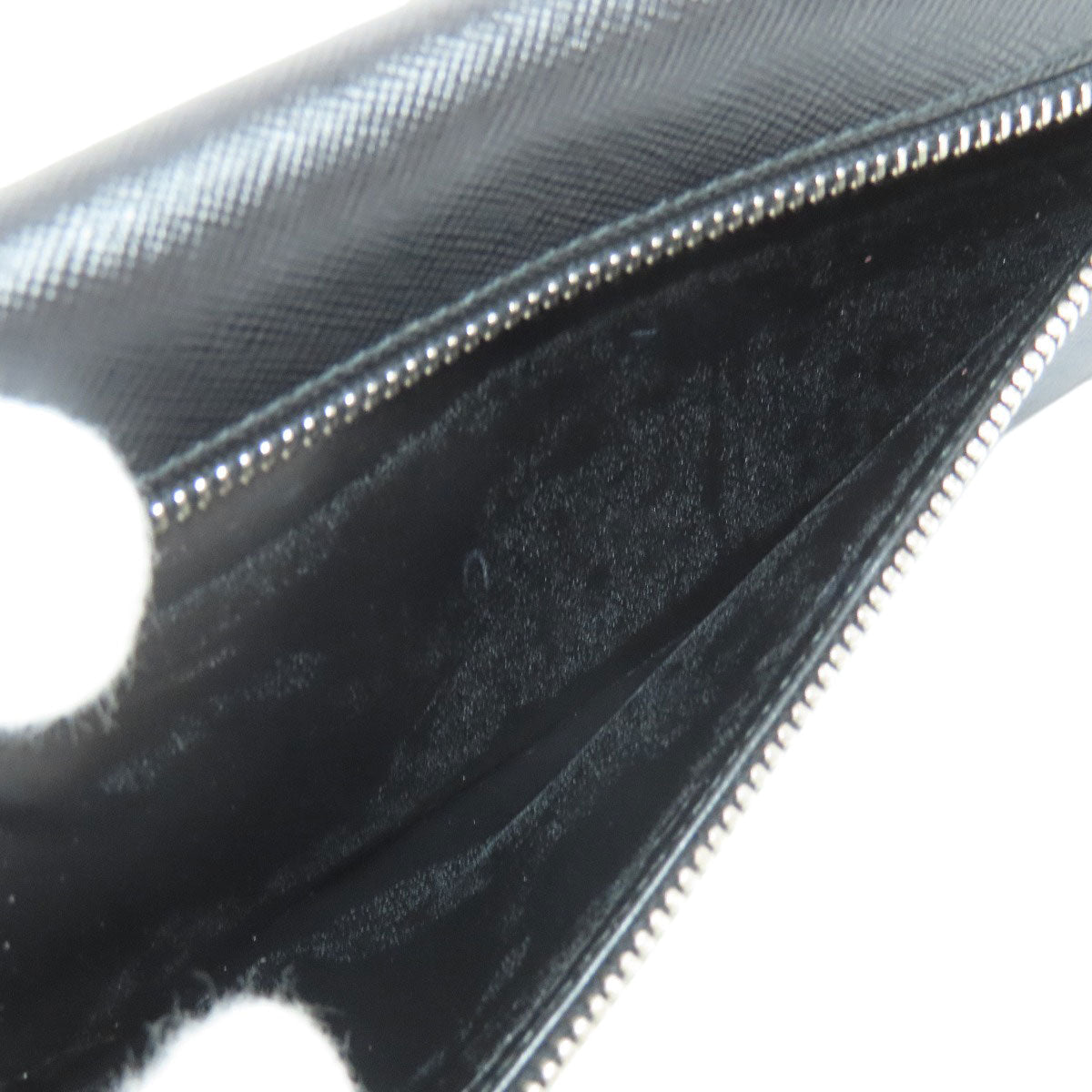PRADA Long Wallet Purse 1M1037 Safiano black logo Women Used Authentic
