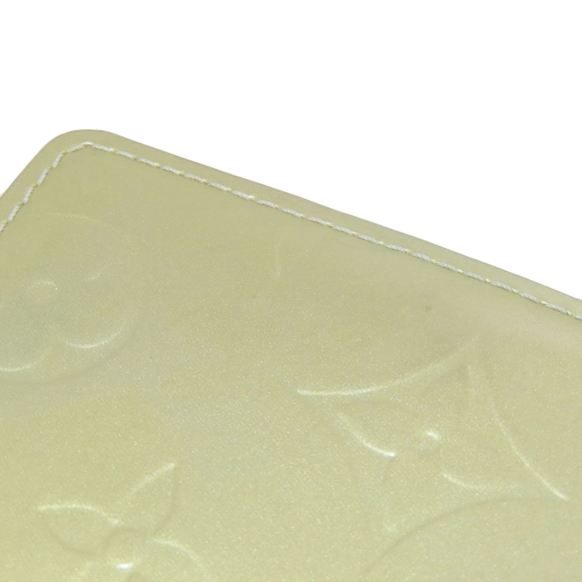 LOUIS VUITTON Coin case M91161 Vernis white Ludlow Women Used Authentic