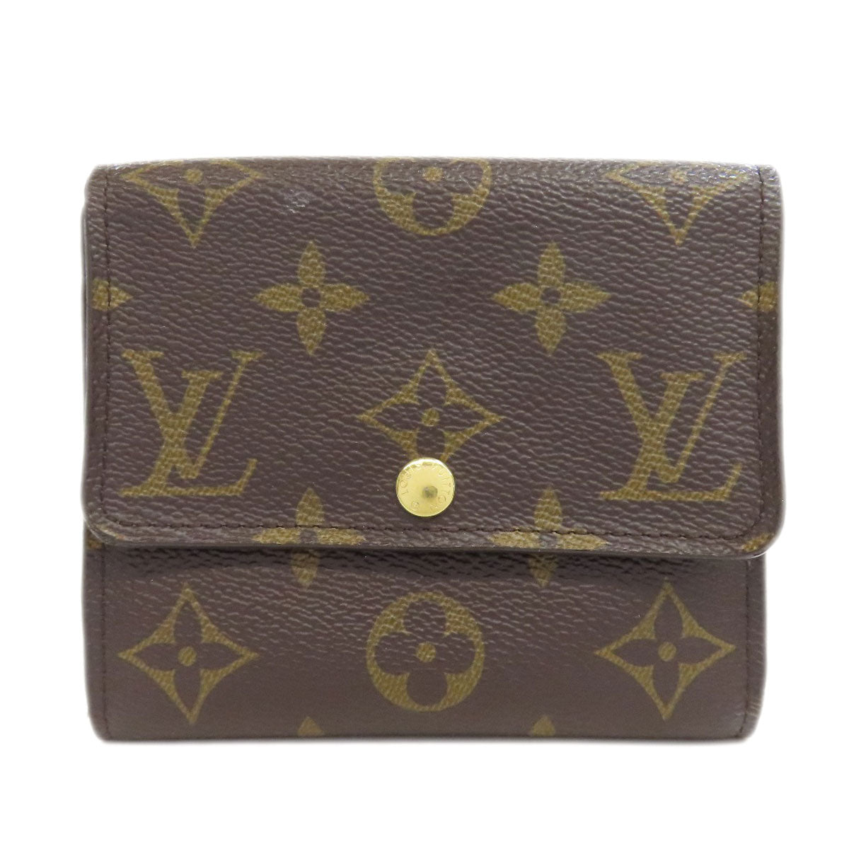 LOUIS VUITTON Bifold Wallet Monogram canvas Brown Portefeuille Anais Women Used Authentic