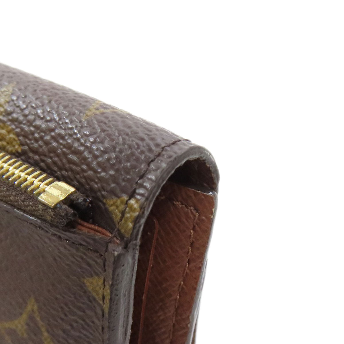 LOUIS VUITTON Bifold Wallet Monogram canvas Brown Portefeuille Anais Women Used Authentic