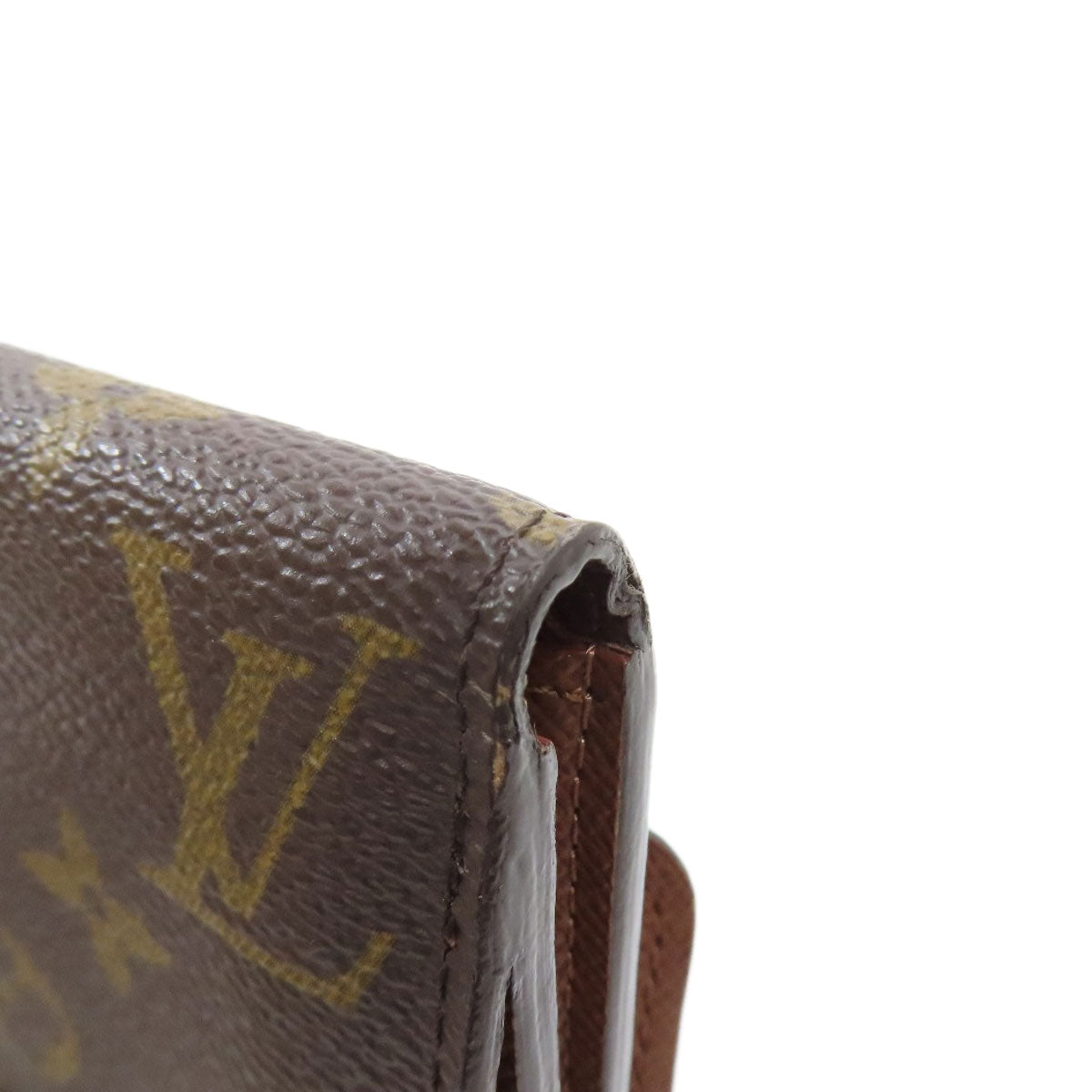 LOUIS VUITTON Bifold Wallet Monogram canvas Brown Portefeuille Anais Women Used Authentic