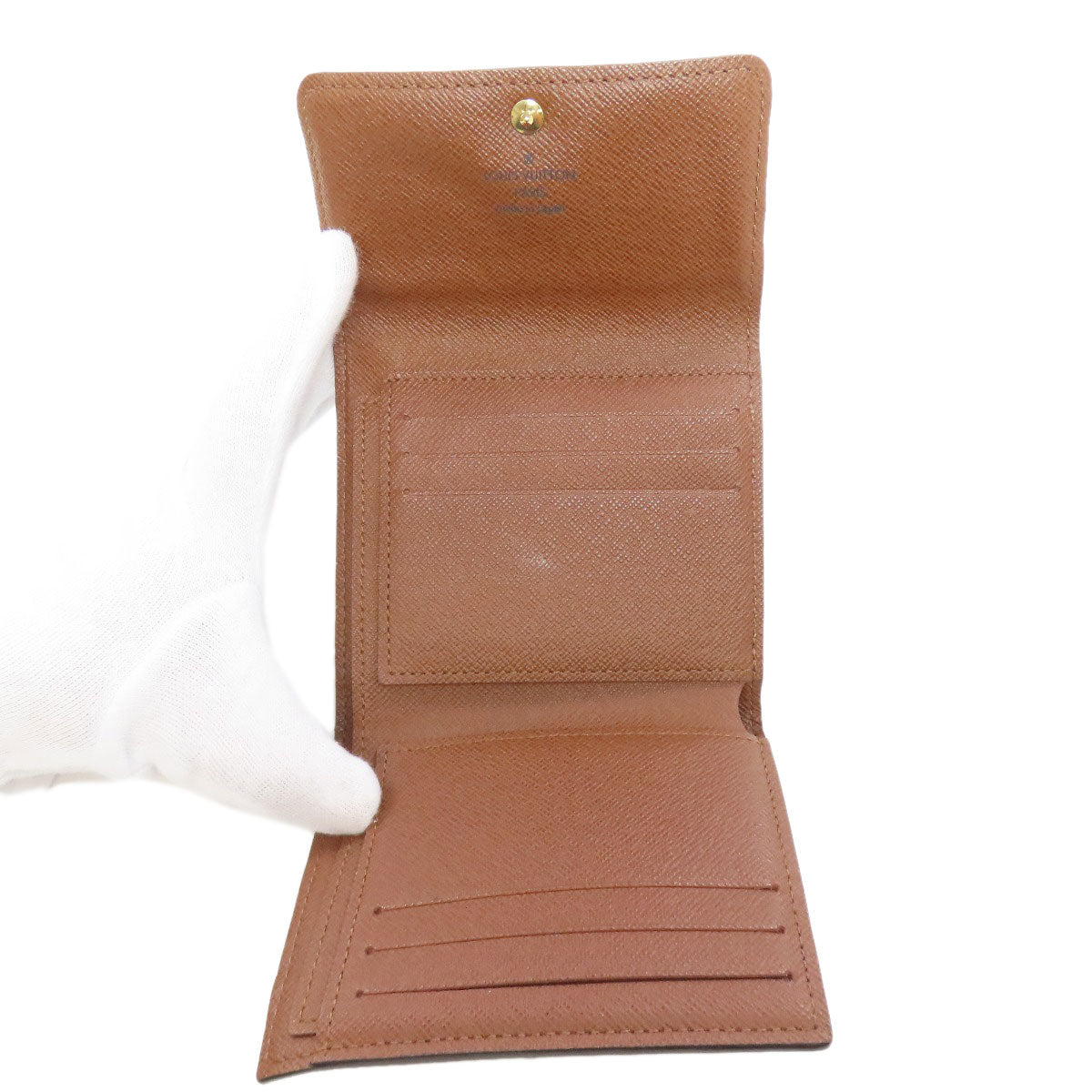 LOUIS VUITTON Bifold Wallet Monogram canvas Brown Portefeuille Anais Women Used Authentic