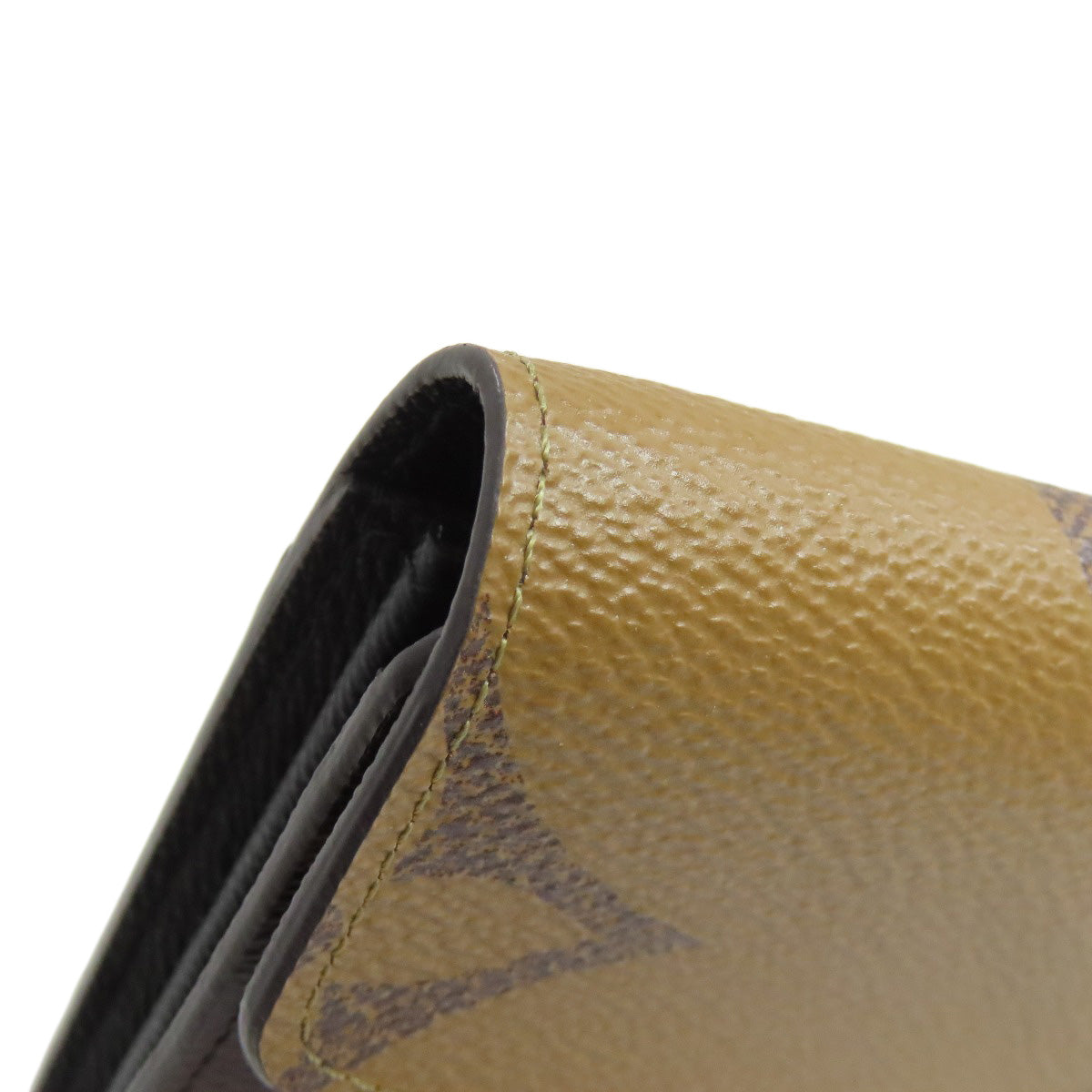 LOUIS VUITTON Long Wallet Purse M80726 Monogram reverse Brown Portefeuille Sara Women Used Authentic