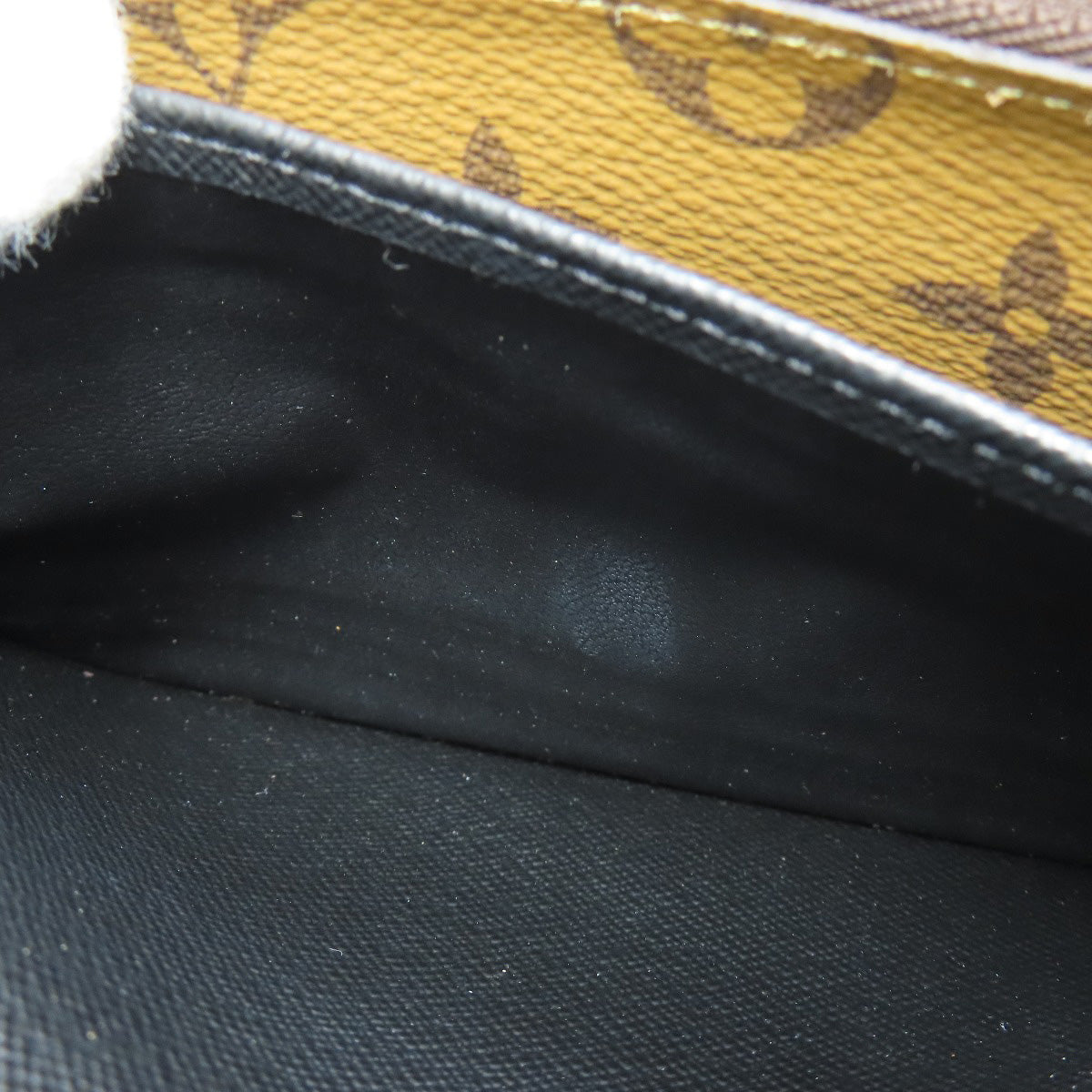 LOUIS VUITTON Long Wallet Purse M80726 Monogram reverse Brown Portefeuille Sara Women Used Authentic