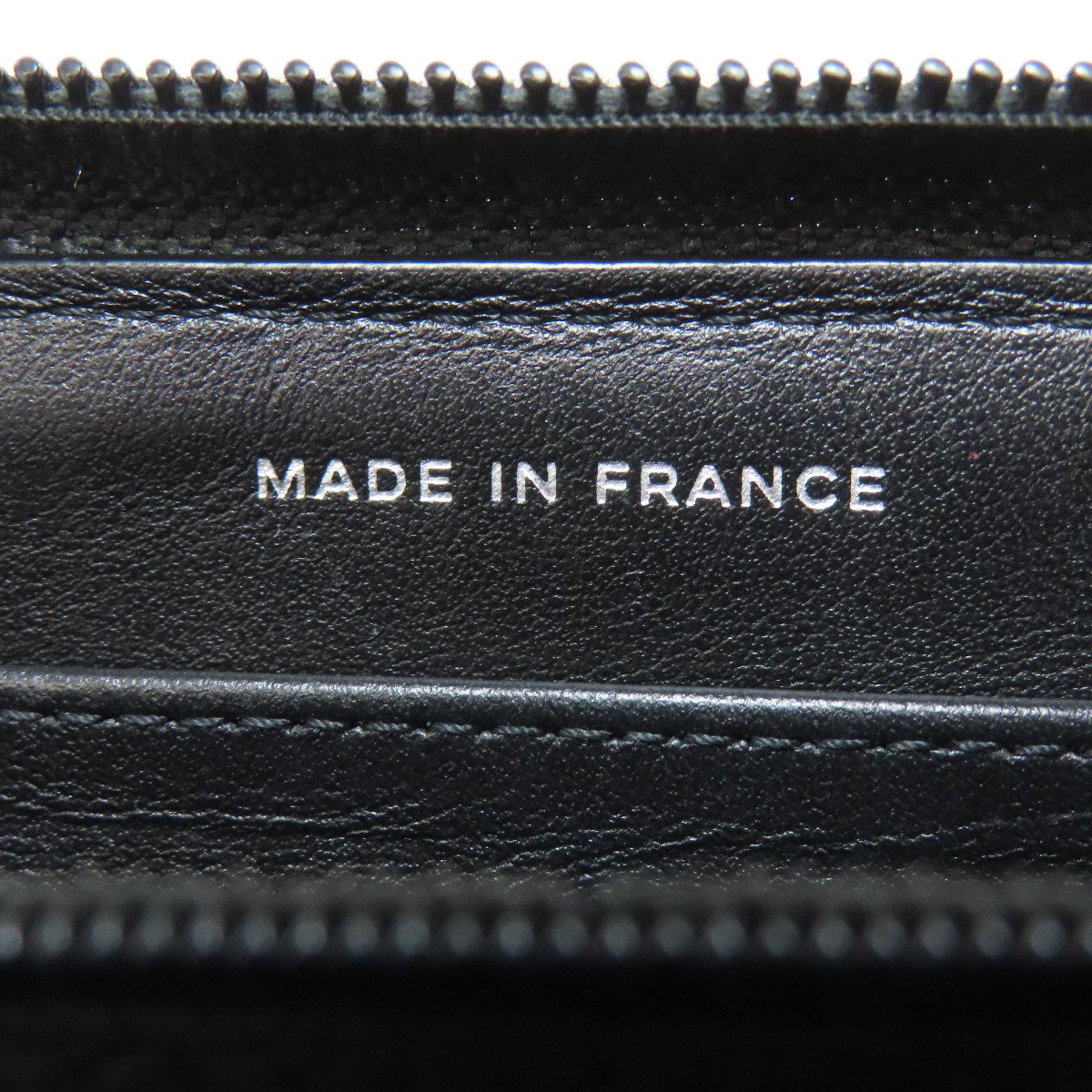 CHANEL Long Wallet Purse Calfskin black Boy chanel Women Used Authentic