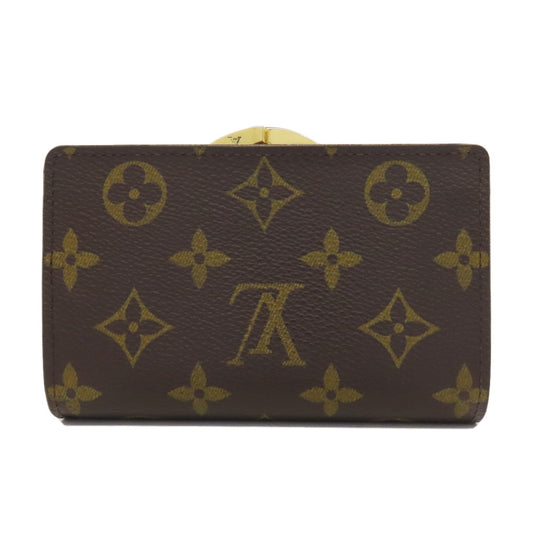 LOUIS VUITTON Bifold Wallet M61663 Monogram canvas Brown Portomon Vienova Women Used Authentic