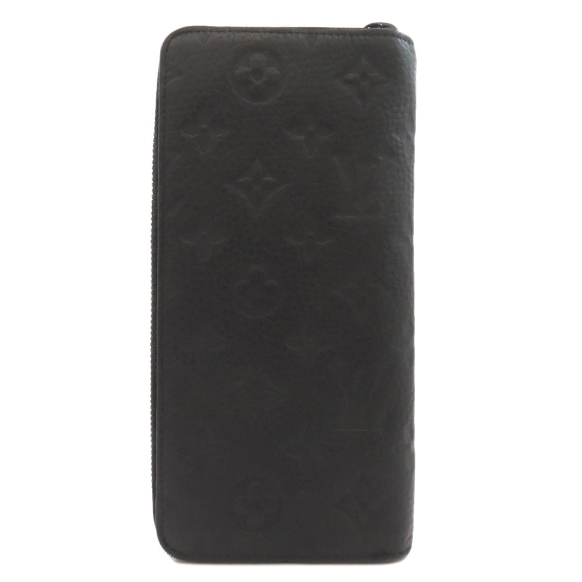 LOUIS VUITTON Long Wallet Purse M69047 Ann Platt black Zippy wallet Vertical Women Used Authentic