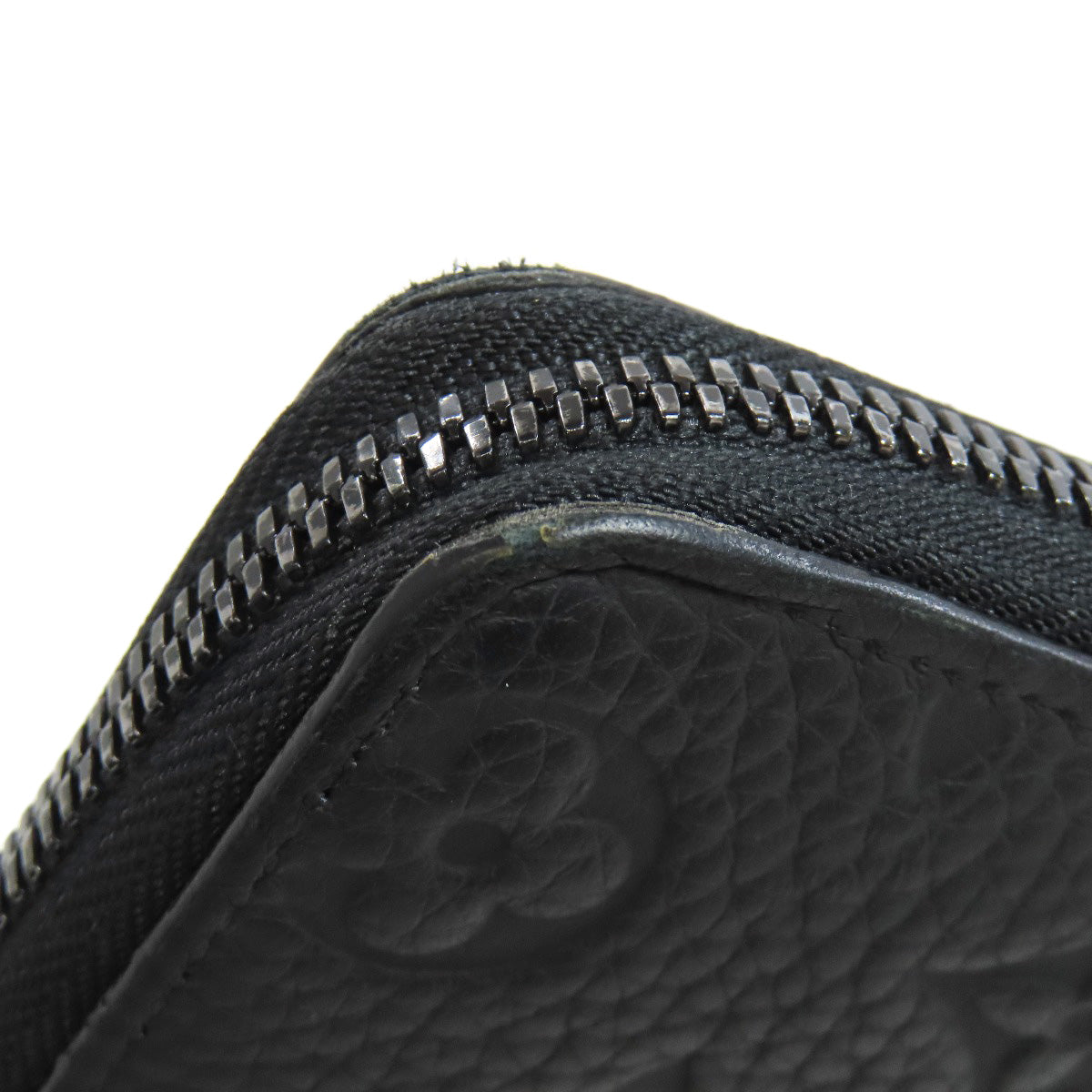 LOUIS VUITTON Long Wallet Purse M69047 Ann Platt black Zippy wallet Vertical Women Used Authentic