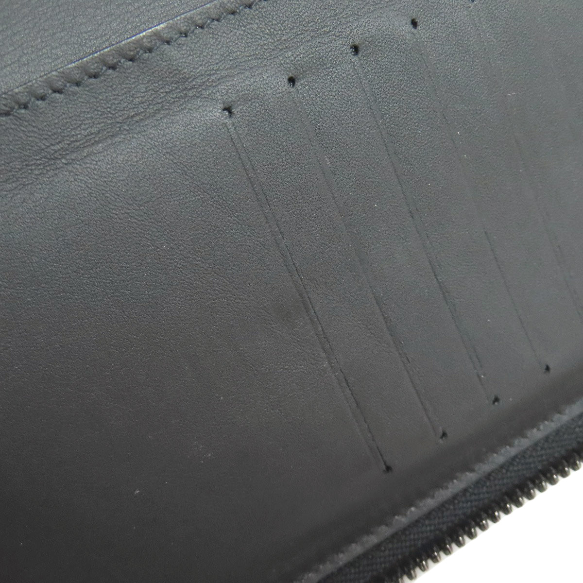 LOUIS VUITTON Long Wallet Purse M69047 Ann Platt black Zippy wallet Vertical Women Used Authentic