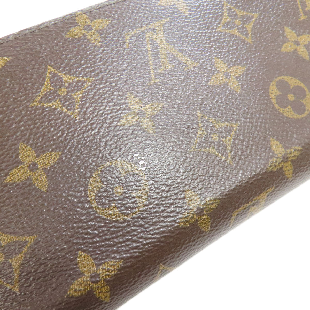 LOUIS VUITTON Long Wallet Purse M41896 Monogram canvas Brown Zippy wallet Women Used Authentic