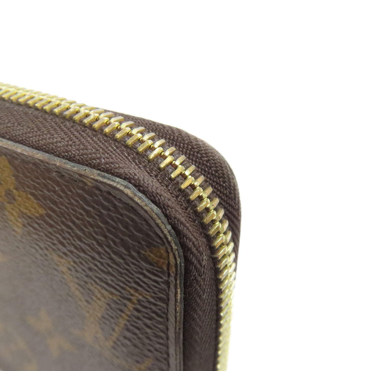 LOUIS VUITTON Long Wallet Purse M41896 Monogram canvas Brown Zippy wallet Women Used Authentic