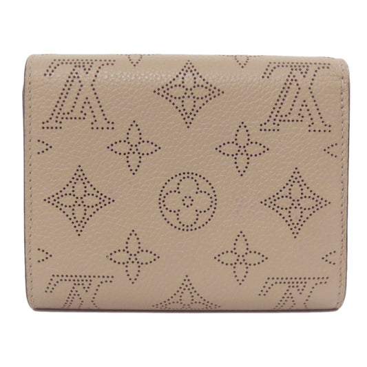 LOUIS VUITTON Bifold Wallet M62542 Monogram Mahina beige Portefeuille Iris Compact Women Used Authentic
