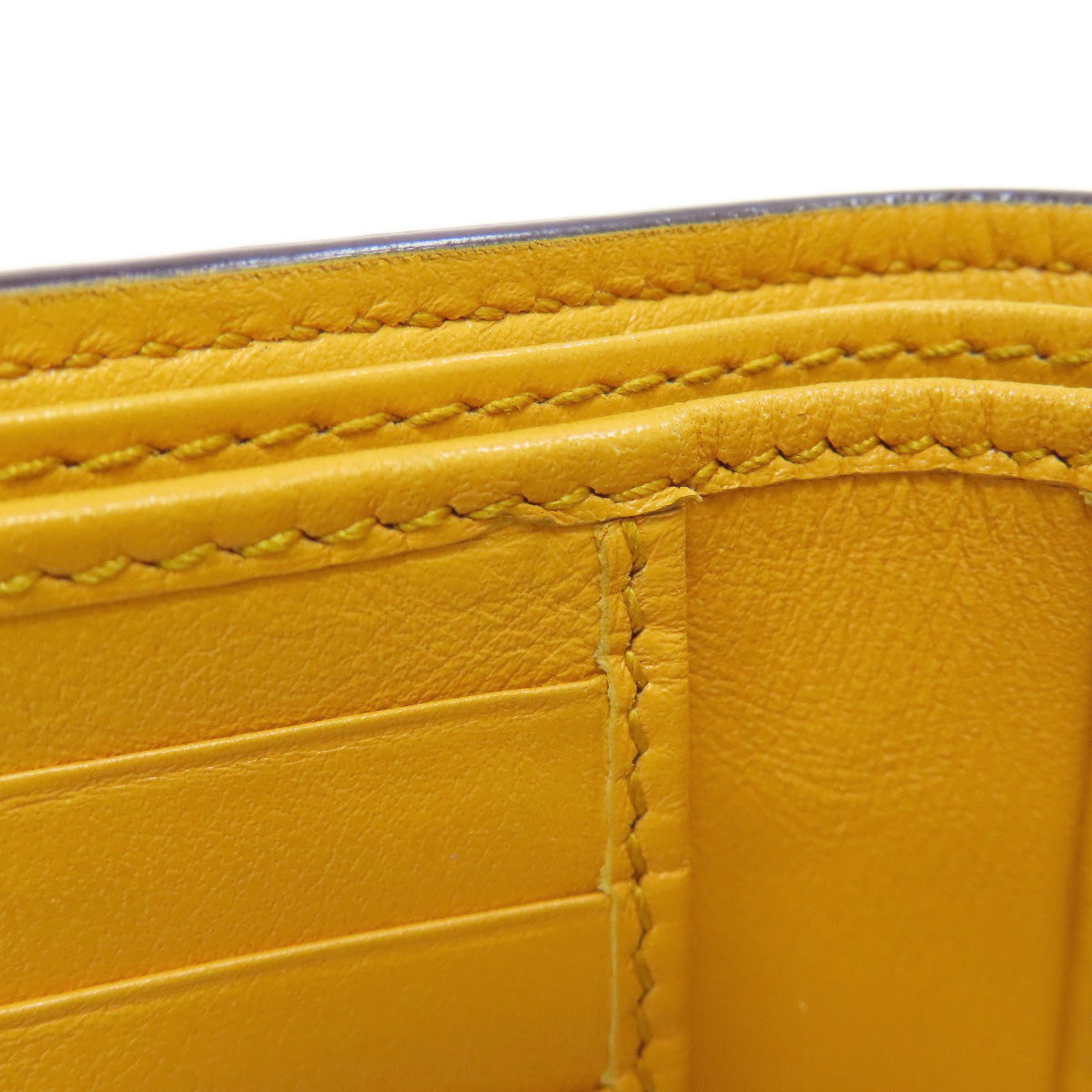 GUCCI Bifold Wallet 625555 leather yellow GG emboss mens Used Authentic