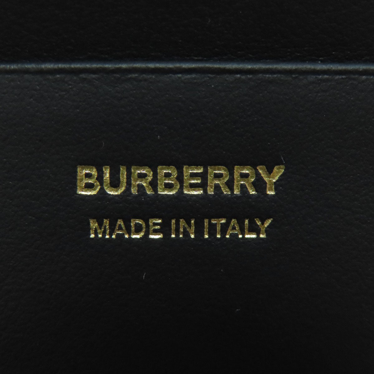 BURBERRY Bifold Wallet leather black TB logo Women Used Authentic