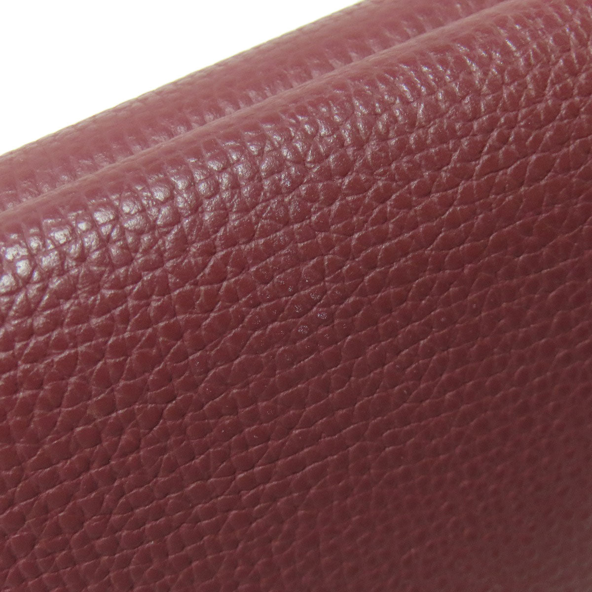 LOEWE Bifold Wallet Calfskin Red Compact Wallet Anagram Women Used Authentic