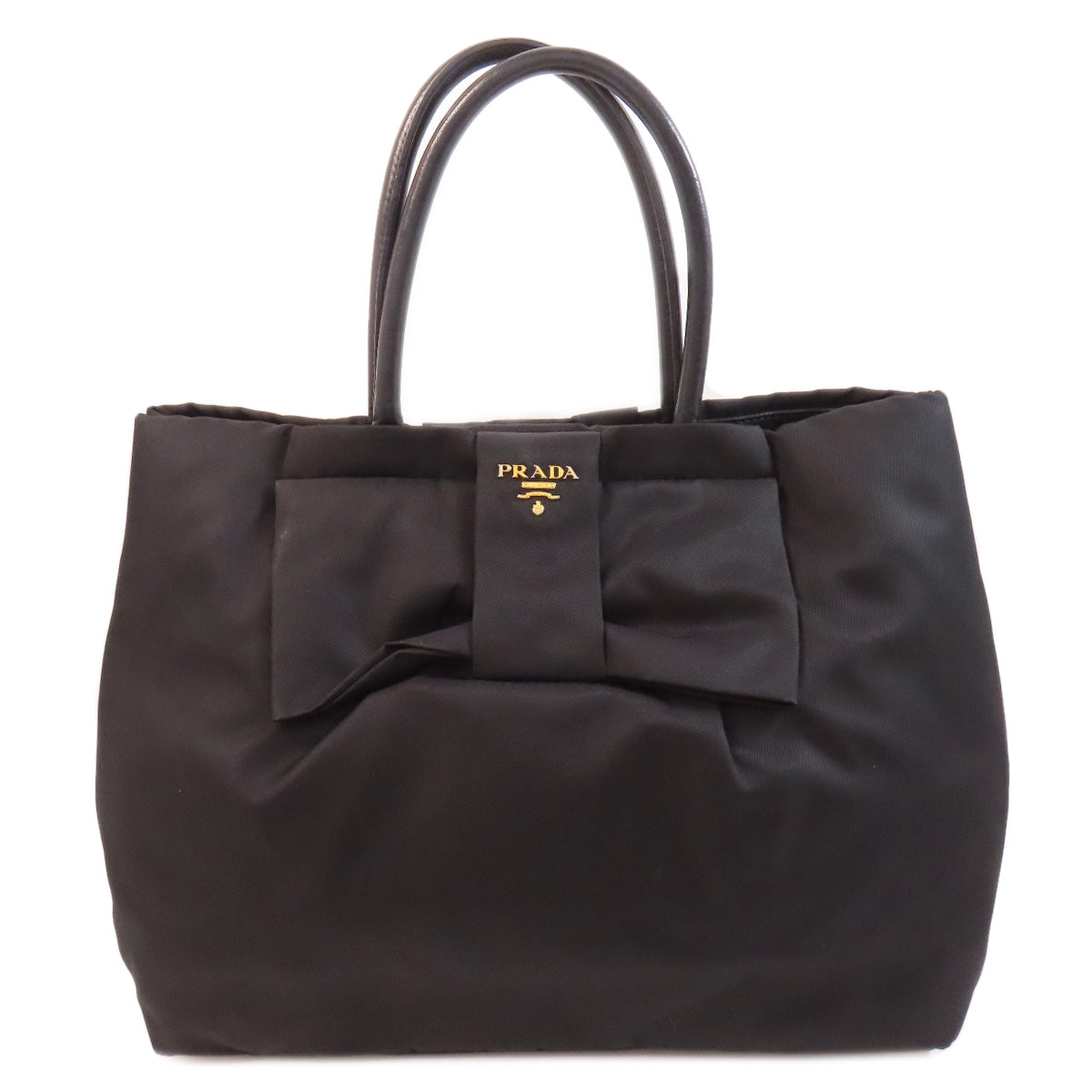 PRADA Handbag Nylon black Fiocco