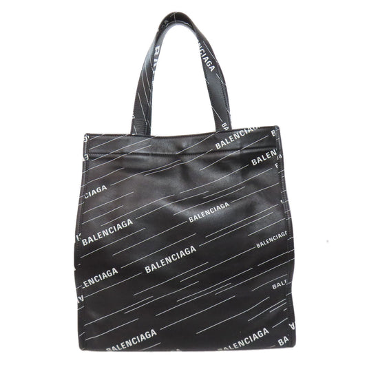 BALENCIAGA Tote Bag 552870 Calfskin black logo