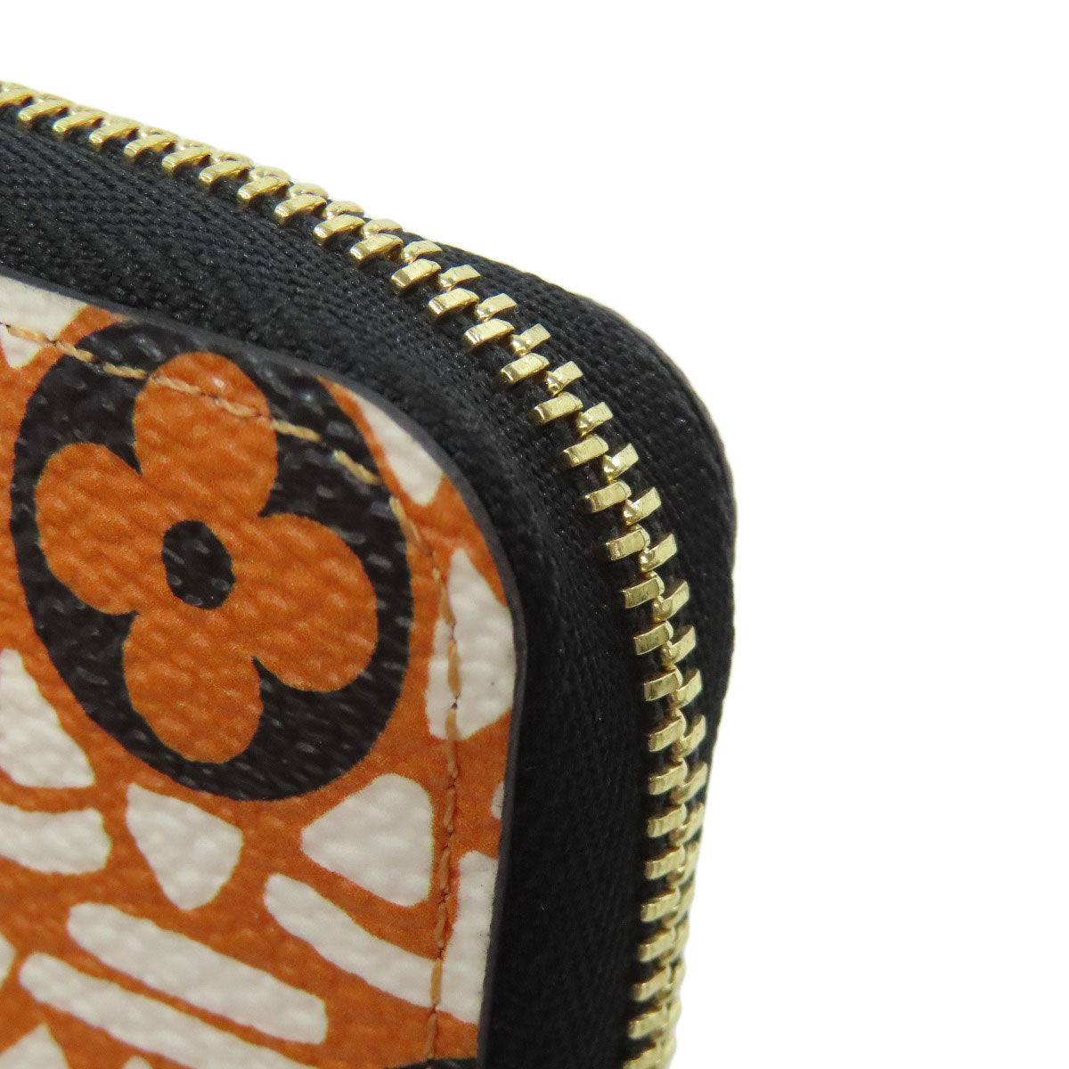 LOUIS VUITTON Coin case M69496 Monogram canvas Orange Zippy Coin Purse Crafty Women Used Authentic