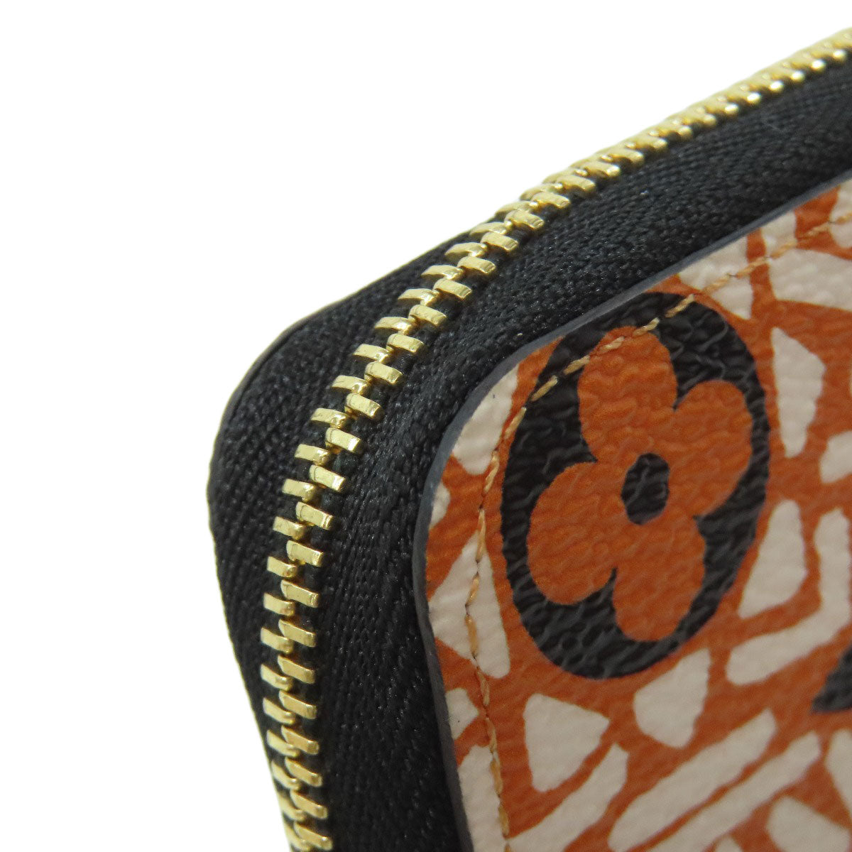 LOUIS VUITTON Coin case M69496 Monogram canvas Orange Zippy Coin Purse Crafty Women Used Authentic
