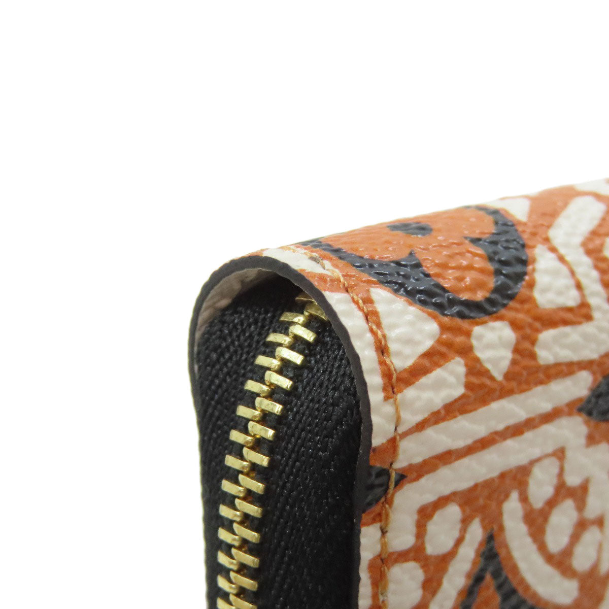 LOUIS VUITTON Coin case M69496 Monogram canvas Orange Zippy Coin Purse Crafty Women Used Authentic