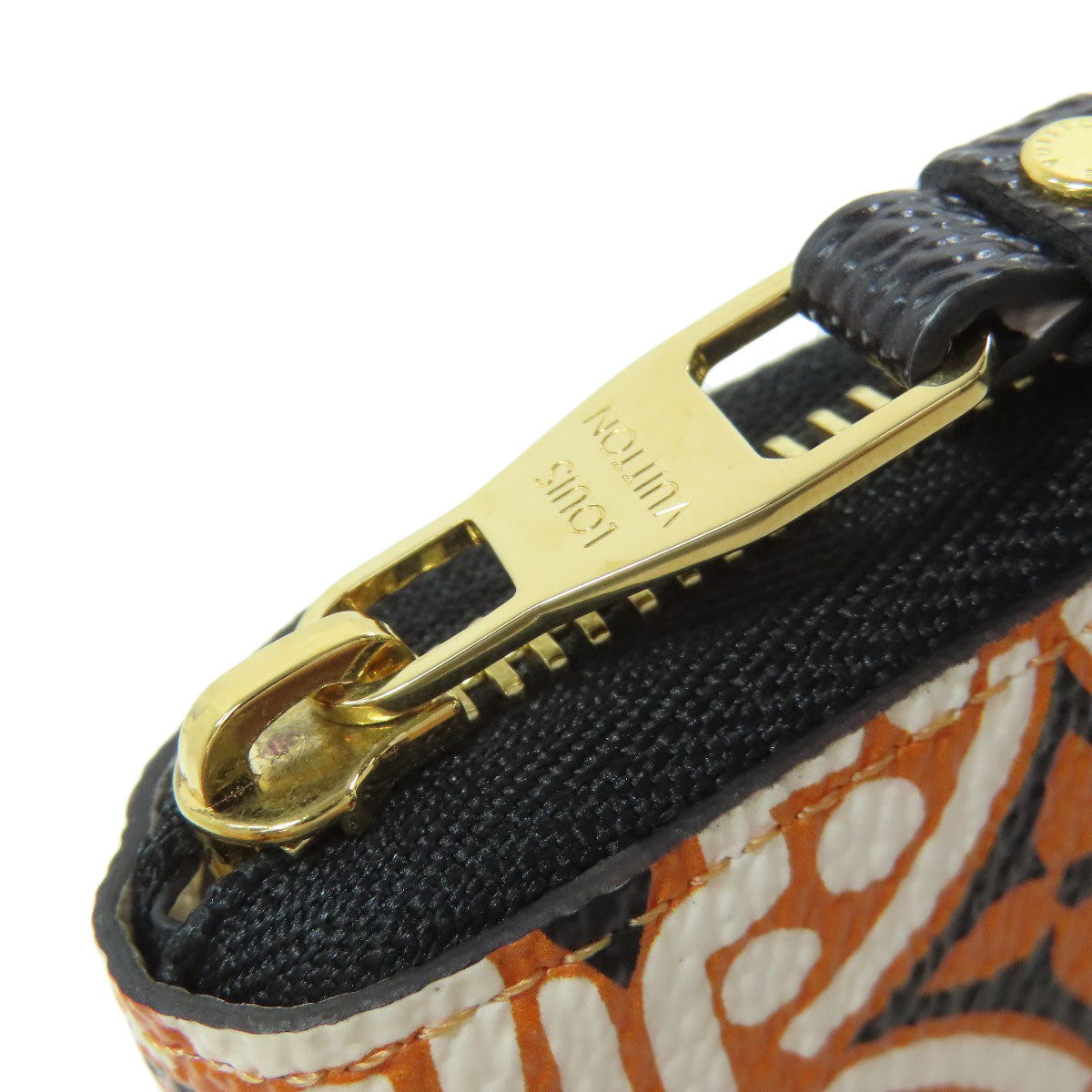 LOUIS VUITTON Coin case M69496 Monogram canvas Orange Zippy Coin Purse Crafty Women Used Authentic