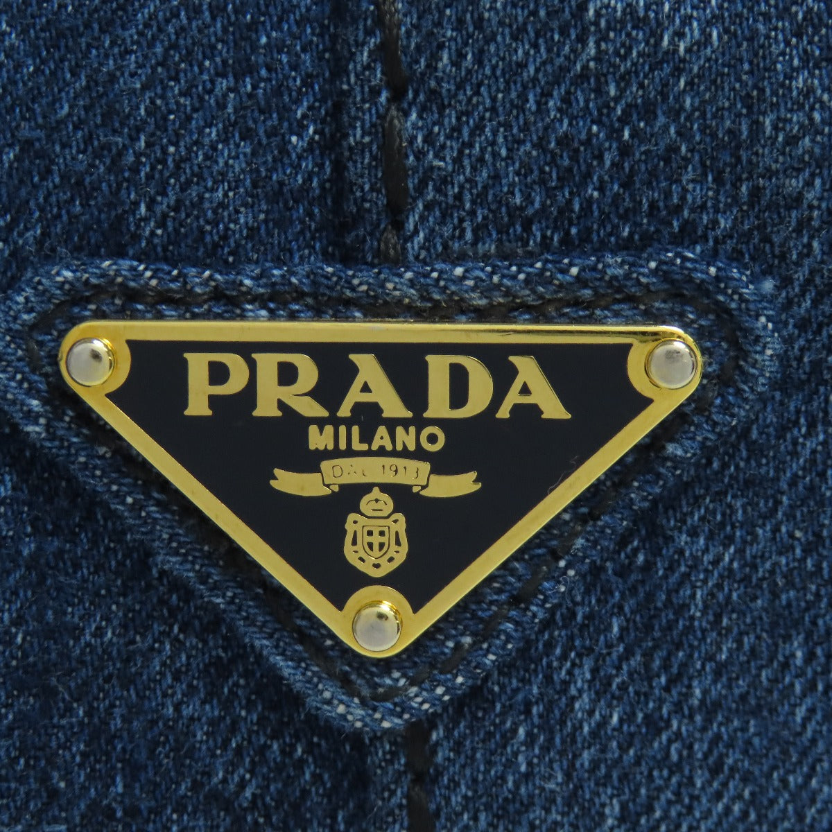 PRADA Handbag B2439G denim blue Canapa mini 2 WAY