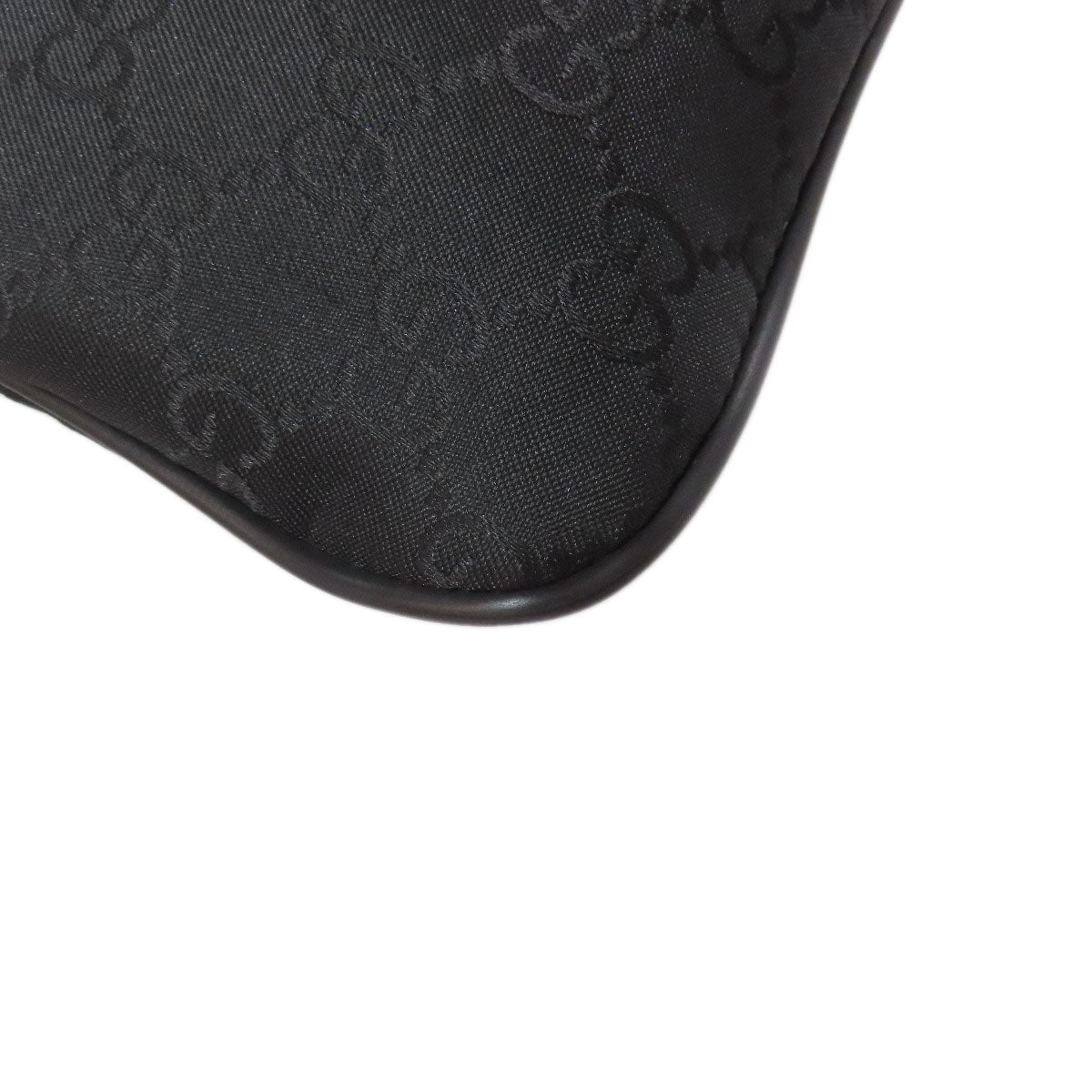 GUCCI Shoulder Bag 449183 Nylon black Outlet GG Women Used Authentic