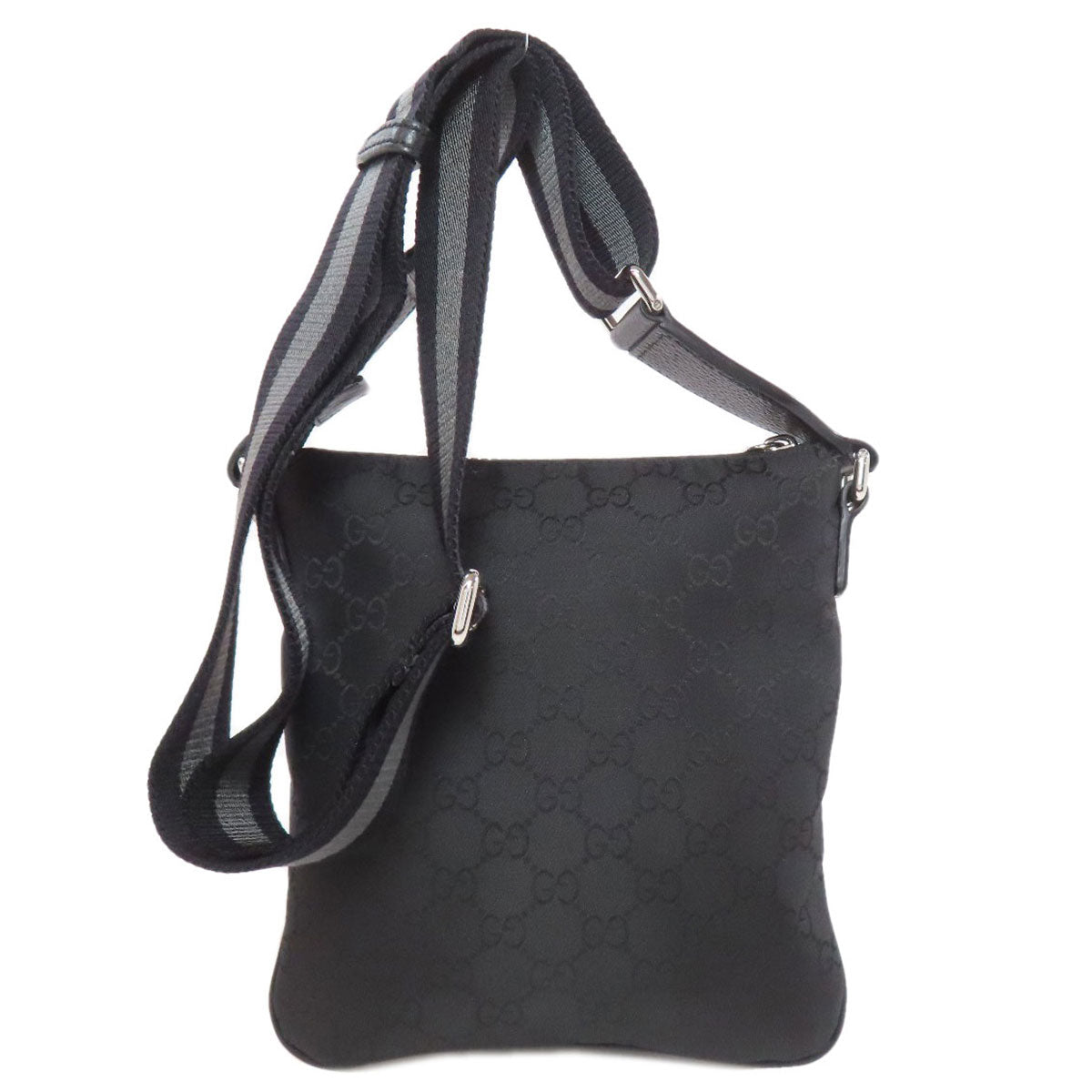 GUCCI Shoulder Bag 449183 Nylon black Outlet GG Women Used Authentic