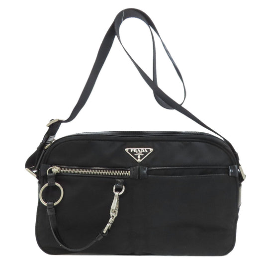 PRADA Shoulder Bag Nylon black logoMetal
