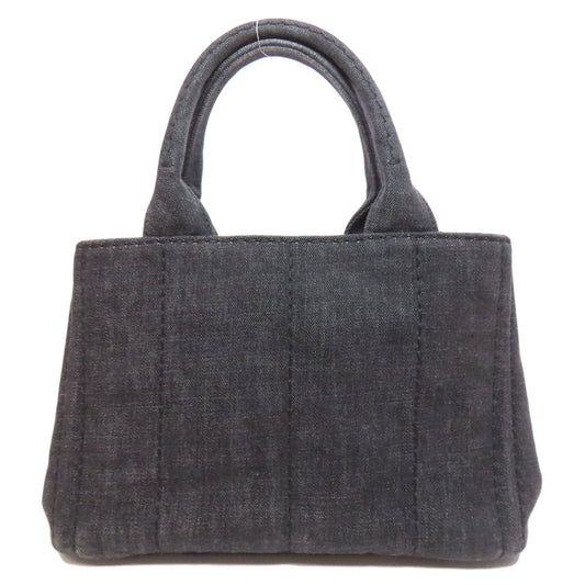 PRADA Handbag denim black Canapa 2WAY
