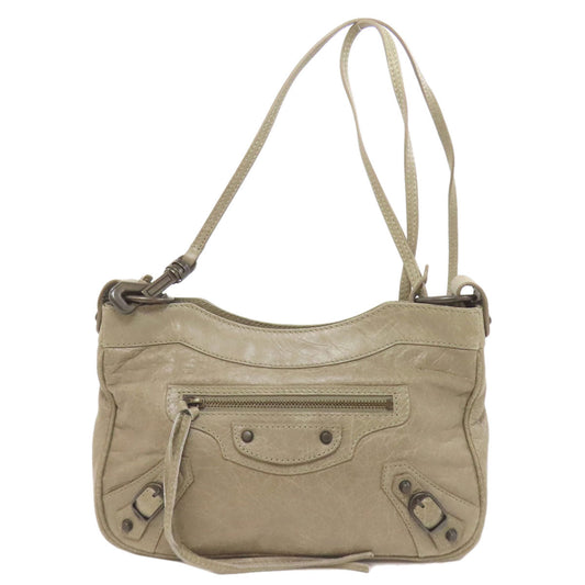 BALENCIAGA Shoulder Bag 242803 Calfskin gray The hip