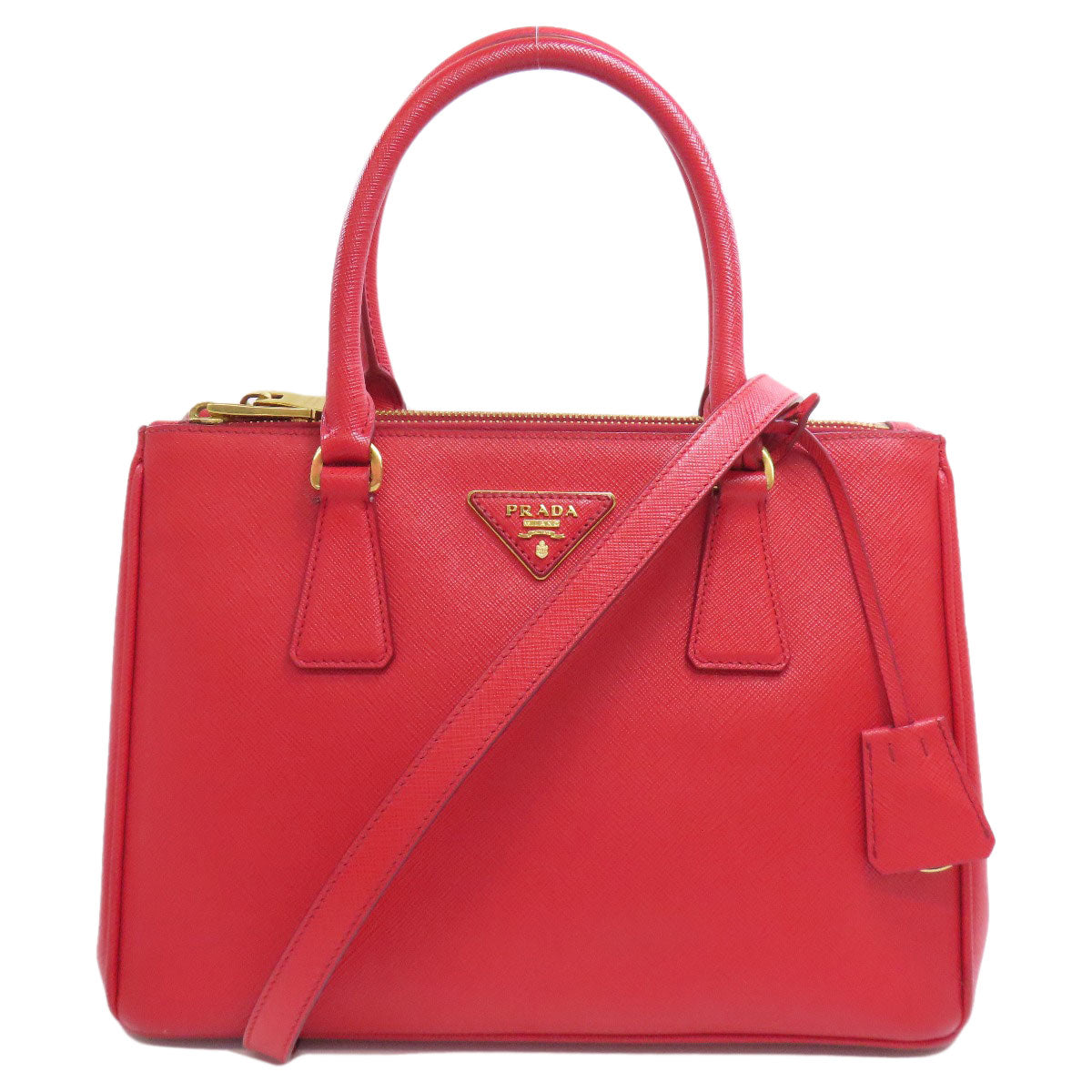 PRADA Handbag 1BA863 Safiano Red Galleria 2WAY