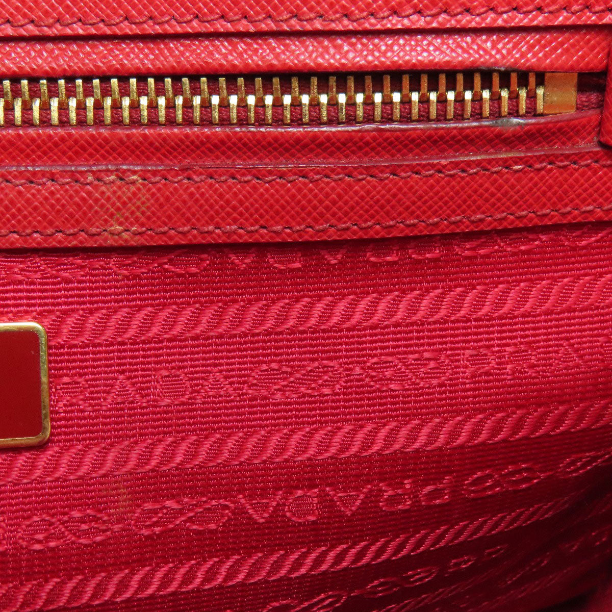 PRADA Handbag 1BA863 Safiano Red Galleria 2WAY