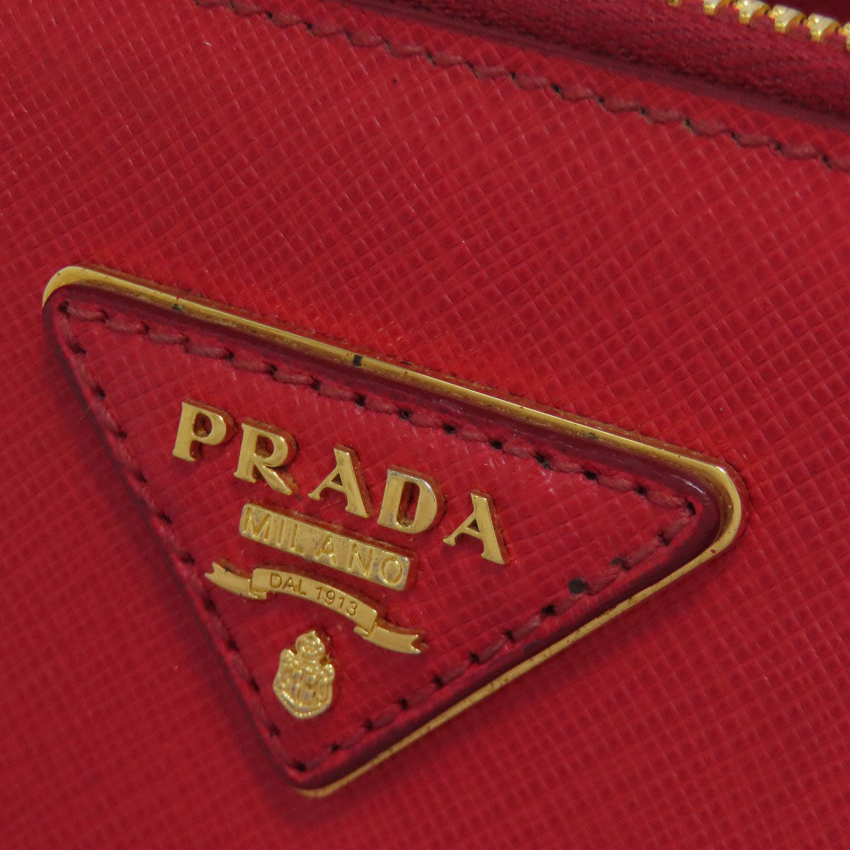 PRADA Handbag 1BA863 Safiano Red Galleria 2WAY