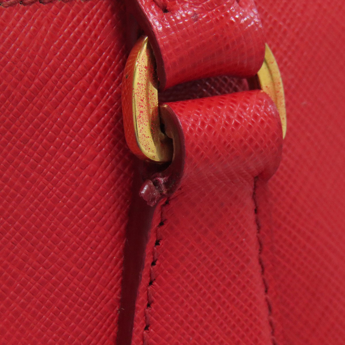 PRADA Handbag 1BA863 Safiano Red Galleria 2WAY