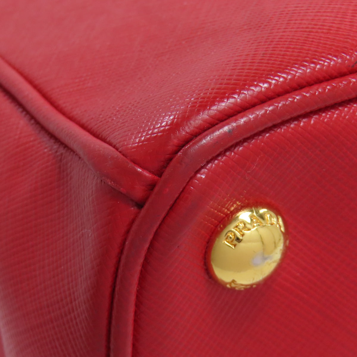 PRADA Handbag 1BA863 Safiano Red Galleria 2WAY