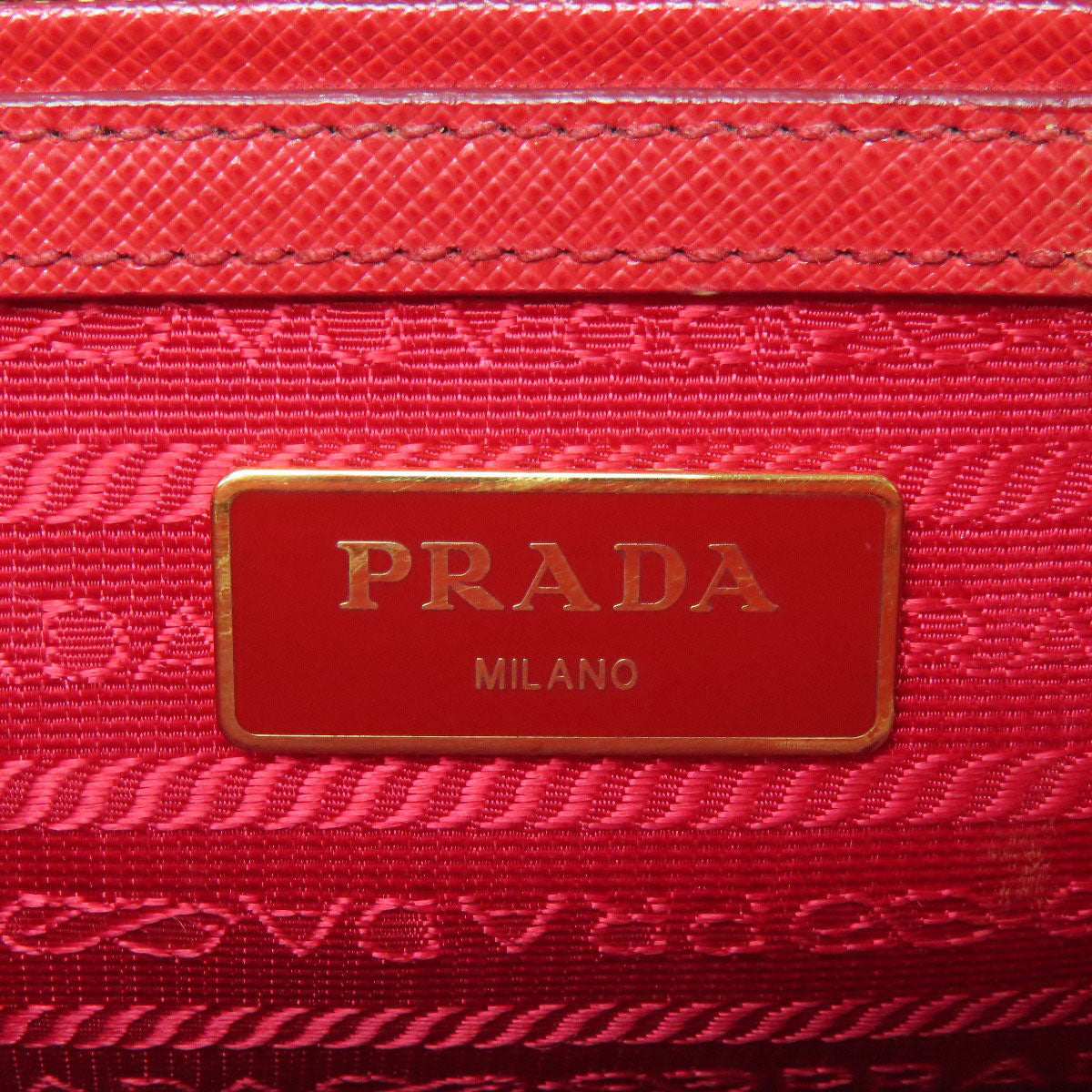 PRADA Handbag 1BA863 Safiano Red Galleria 2WAY