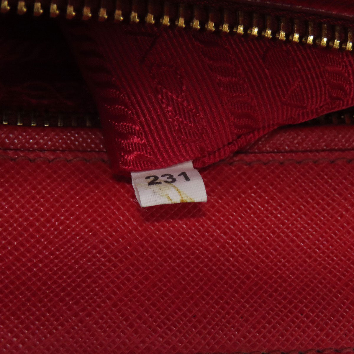 PRADA Handbag 1BA863 Safiano Red Galleria 2WAY