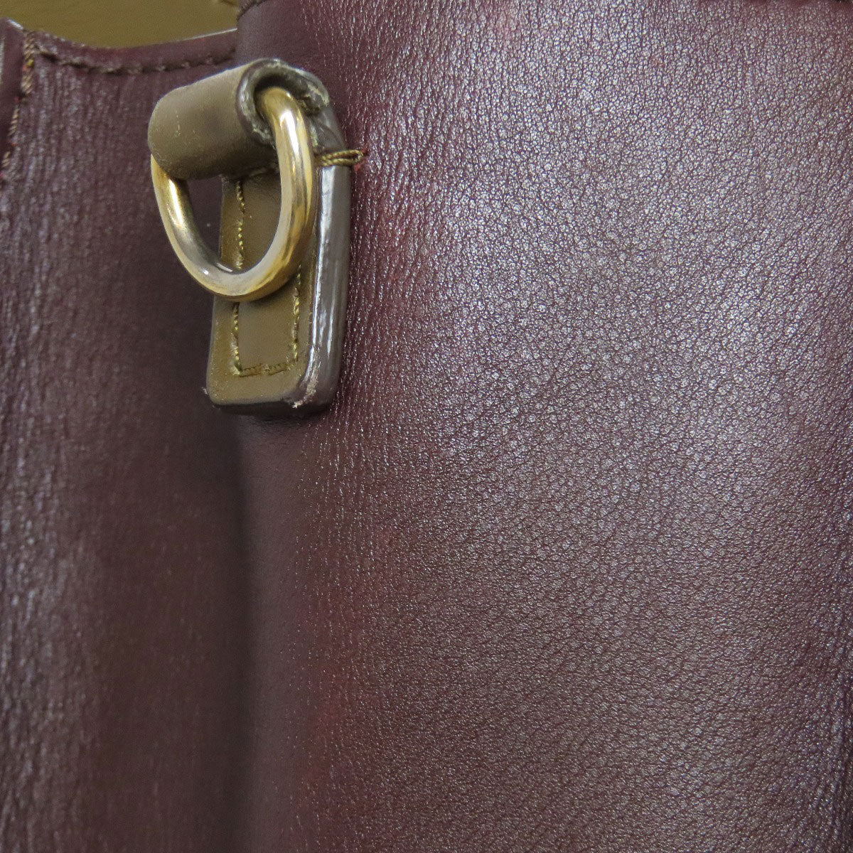 CELINE Handbag Calfskin Red Luggage nano 2 WAY Women Used Authentic